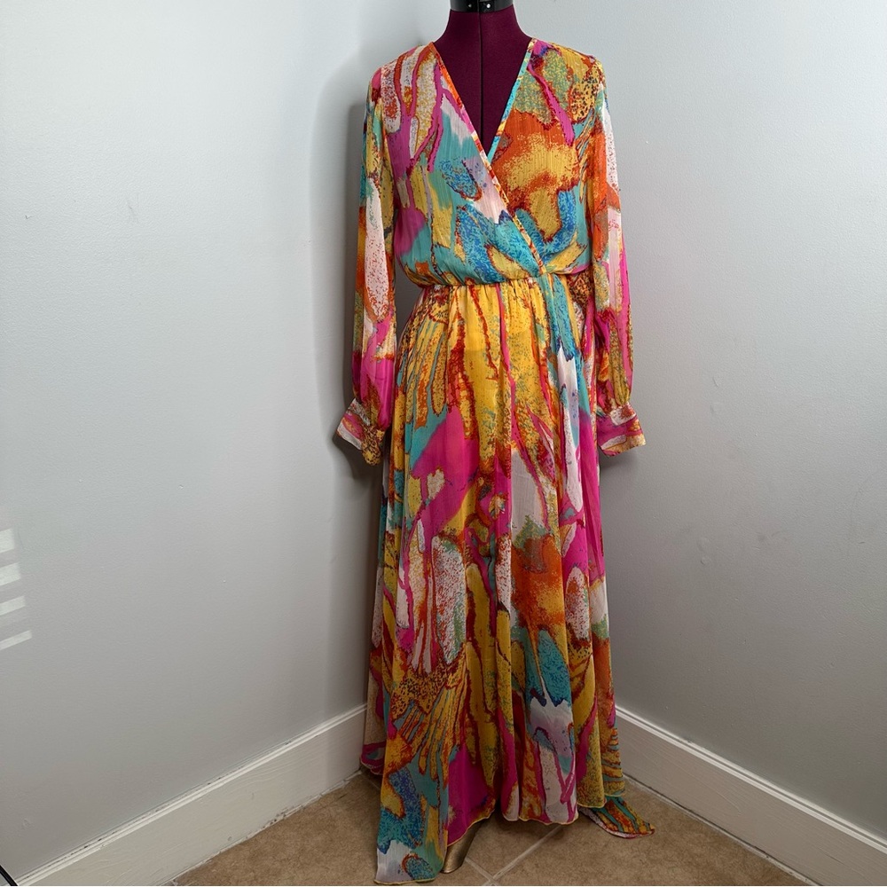 Colorful Abstract Maxi Dress